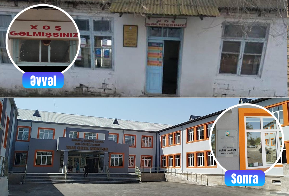 “Yenilənən məktəblər”: Zərdab rayonu Mikayıl Müşfiq adına Dəli Quşçu kənd tam orta məktəbi – FOTOLAR