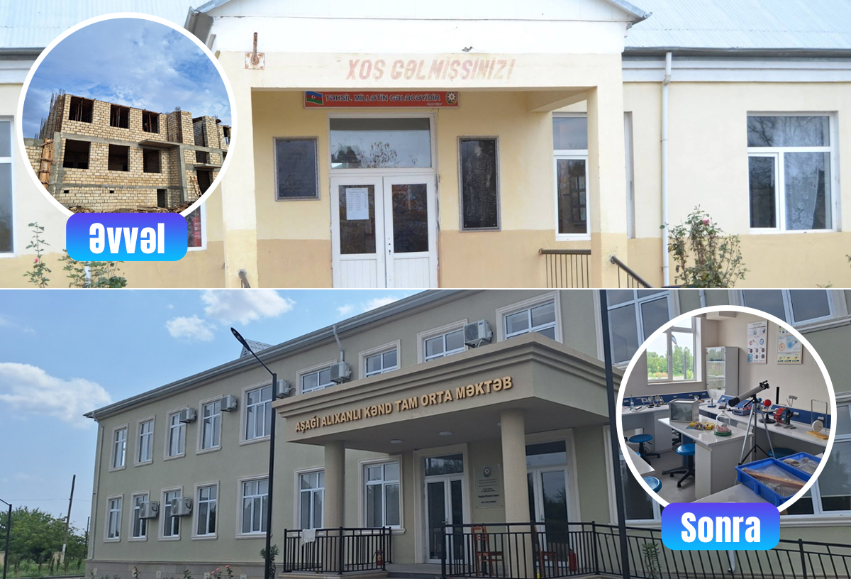 "Yenilənən məktəblər": Füzuli rayonu Aşağı Alxanlı kənd tam orta məktəbi – FOTOLAR