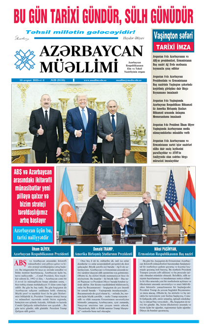 10 avqust 2025-ci il, №29 (9135)